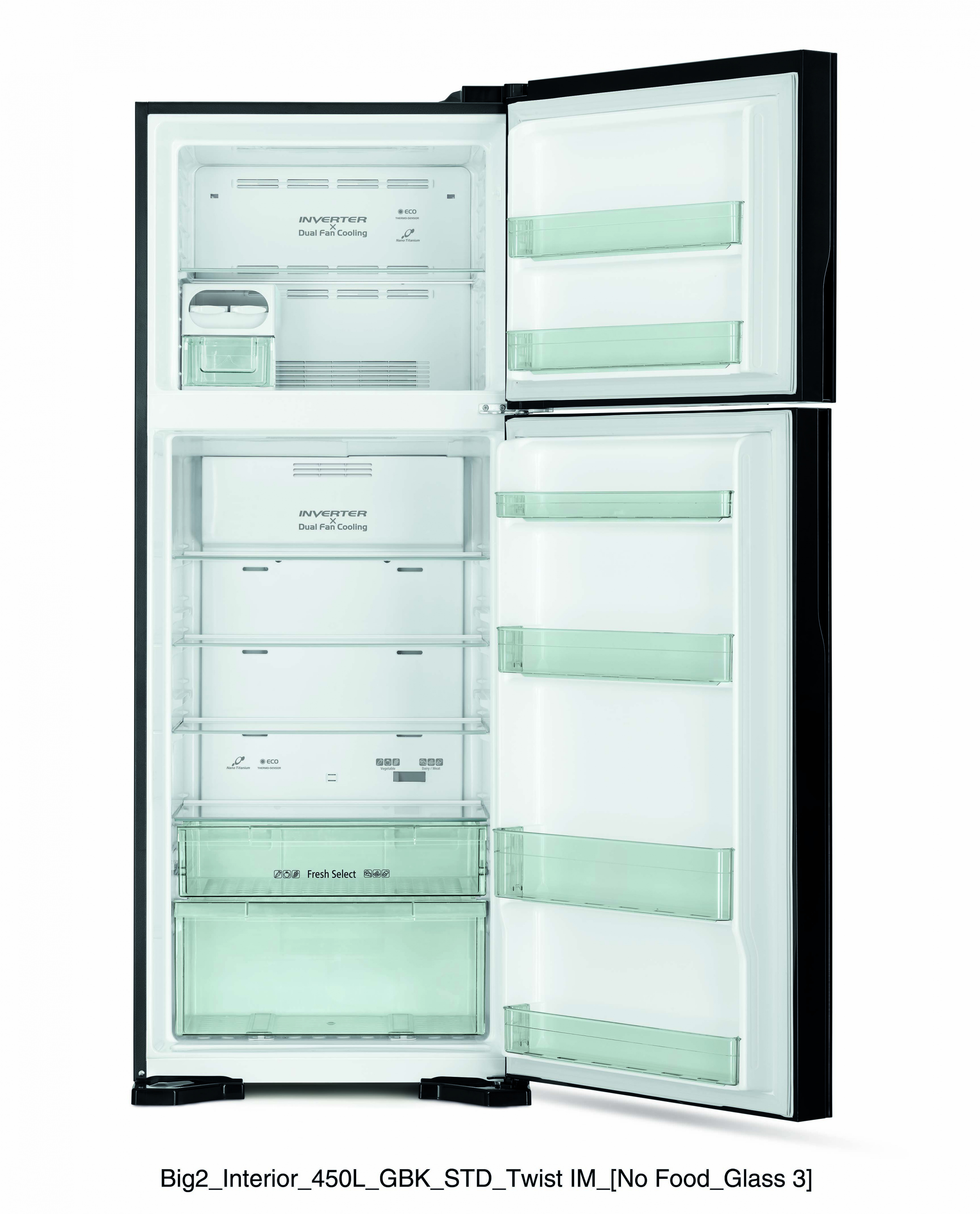 картинка Отдельностоящий холодильник Hitachi HRTN7489DFGBKCS черный 