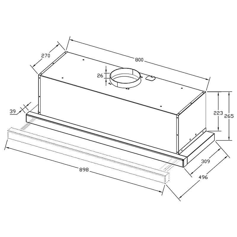 картинка Кухонная вытяжка Korting KHP 9815 GB 