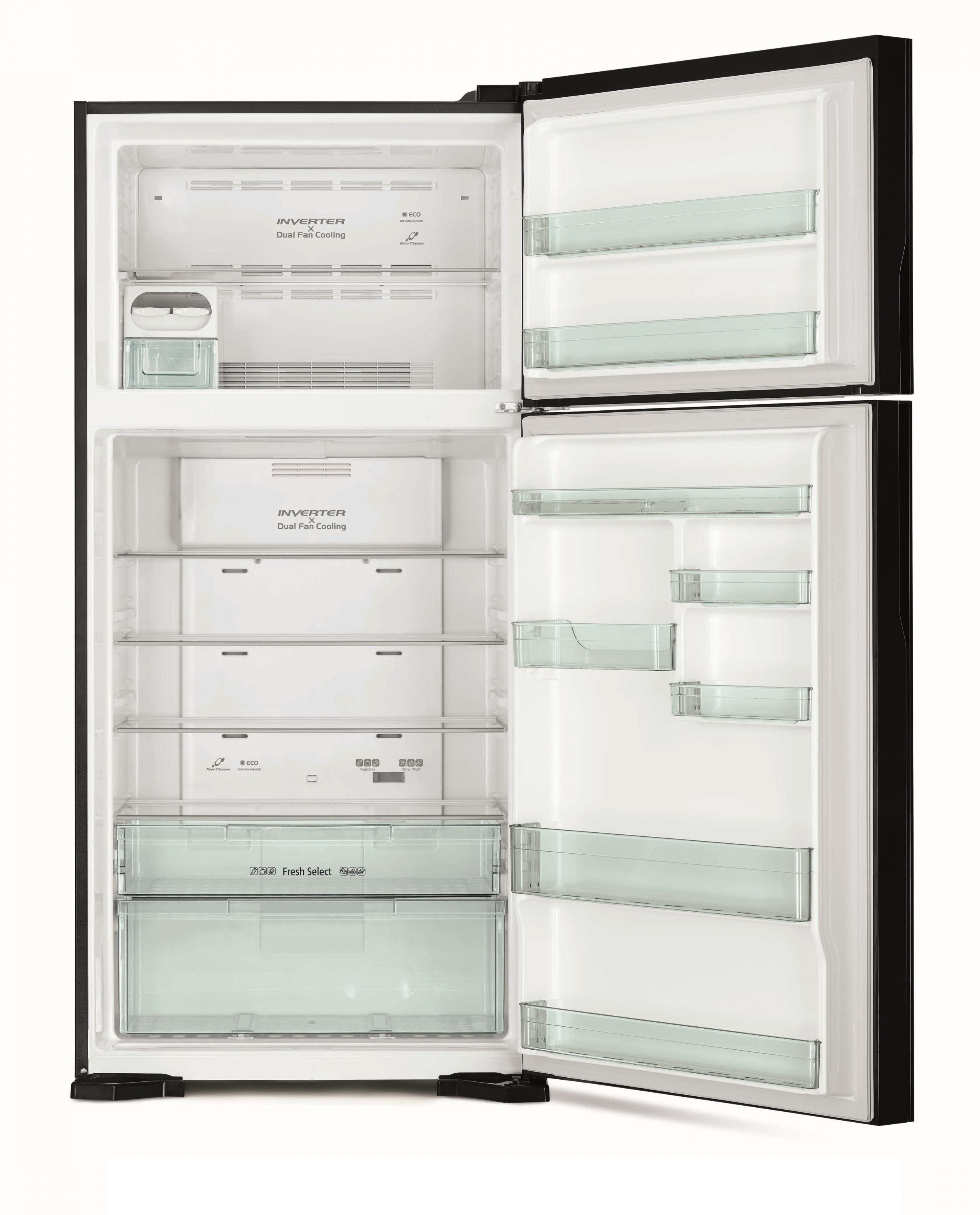 картинка Отдельностоящий холодильник Hitachi R-V660PUC7-1 BBK черный 