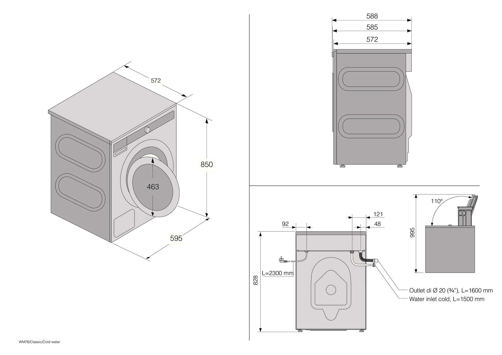 картинка Стиральная машина с паром Asko W1094W белый  картинка Стиральная машина с паром Asko W1094W белый