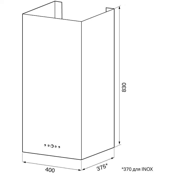 картинка Кухонная вытяжка Krona DITA R 400 BLACK PB 