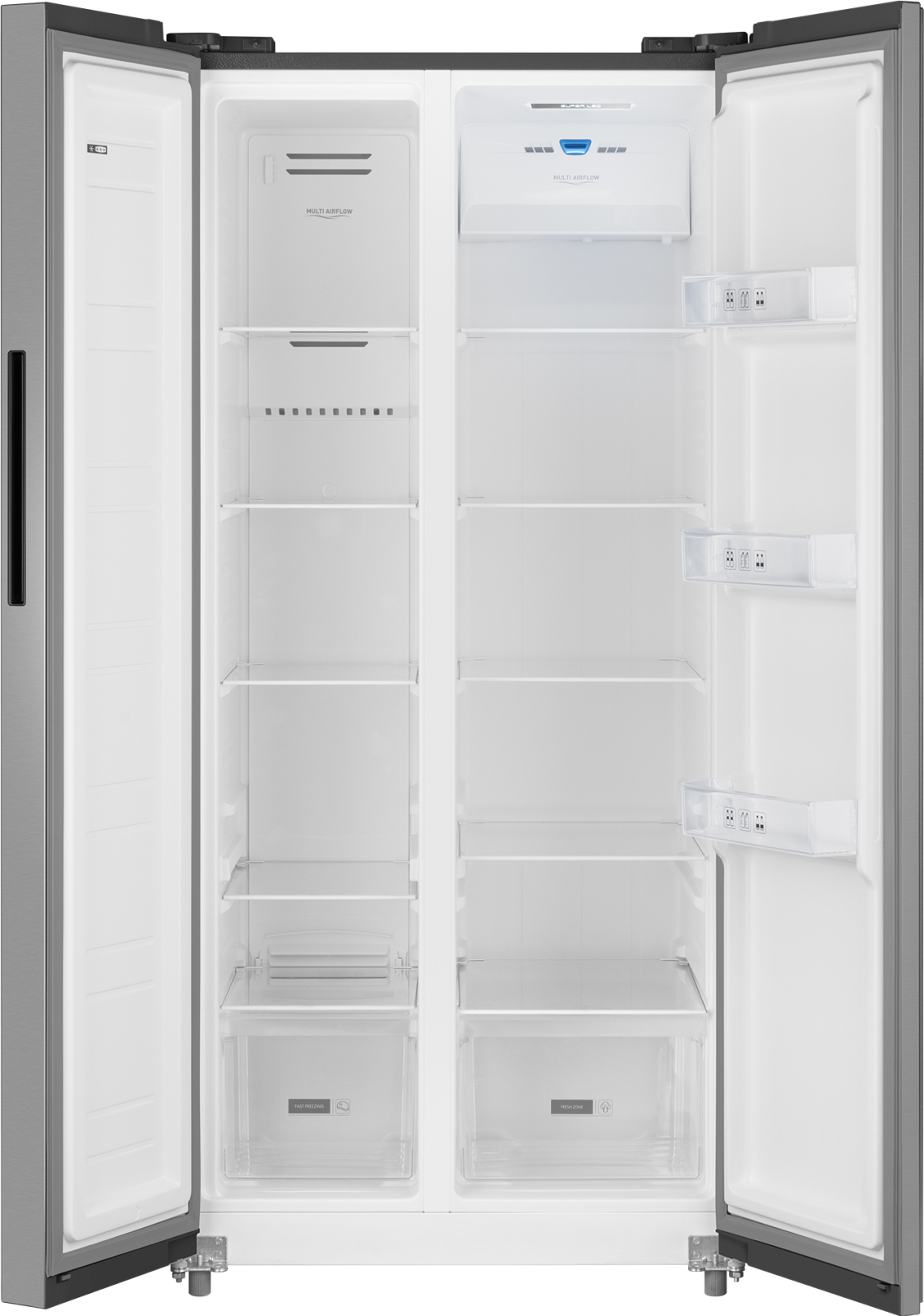 картинка Отдельностоящий холодильник Weissgauff WSBS 500 Inverter NoFrost Inox 