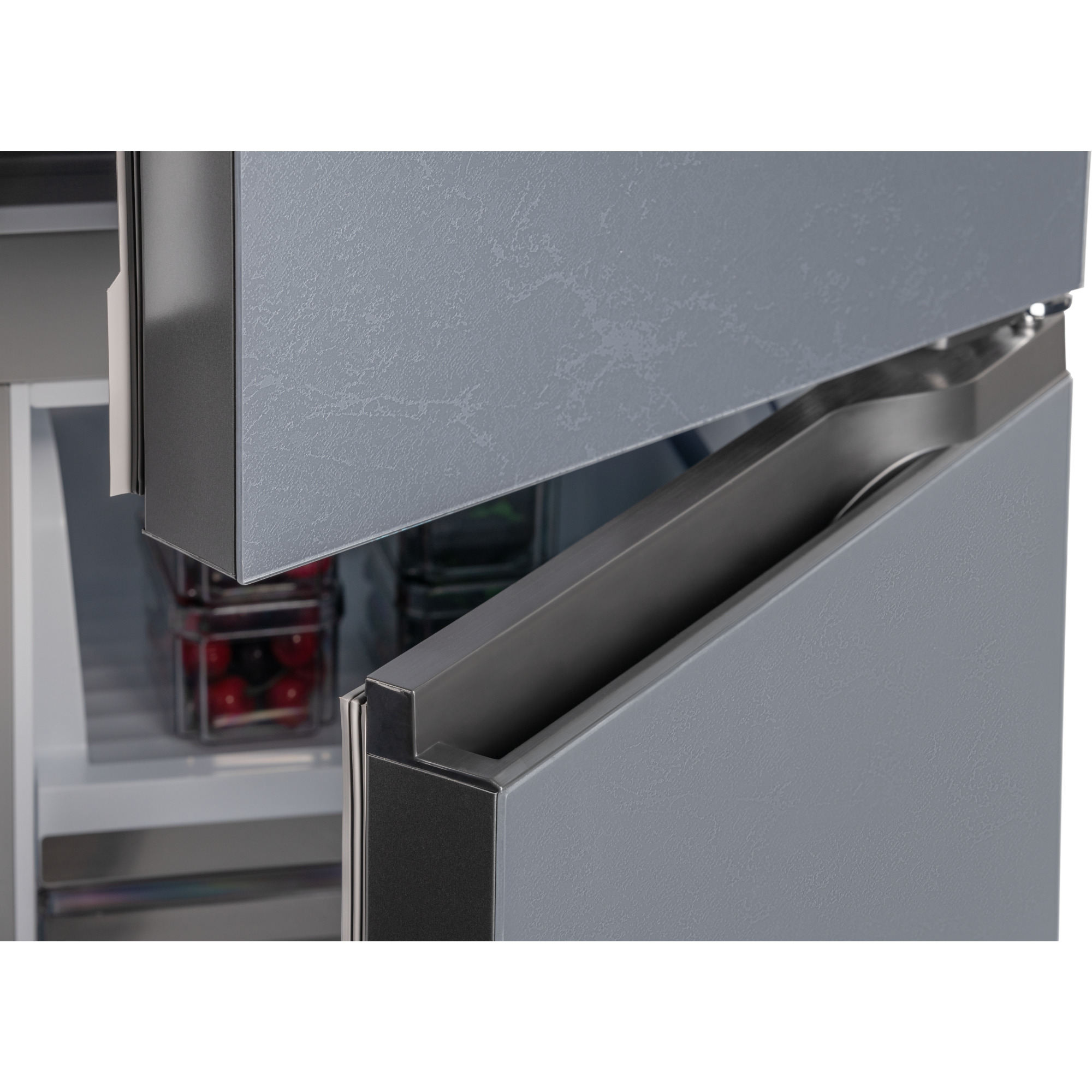 картинка Полувстраиваемый холодильник Hiberg RFQ-600DX NFGС inverter серый 