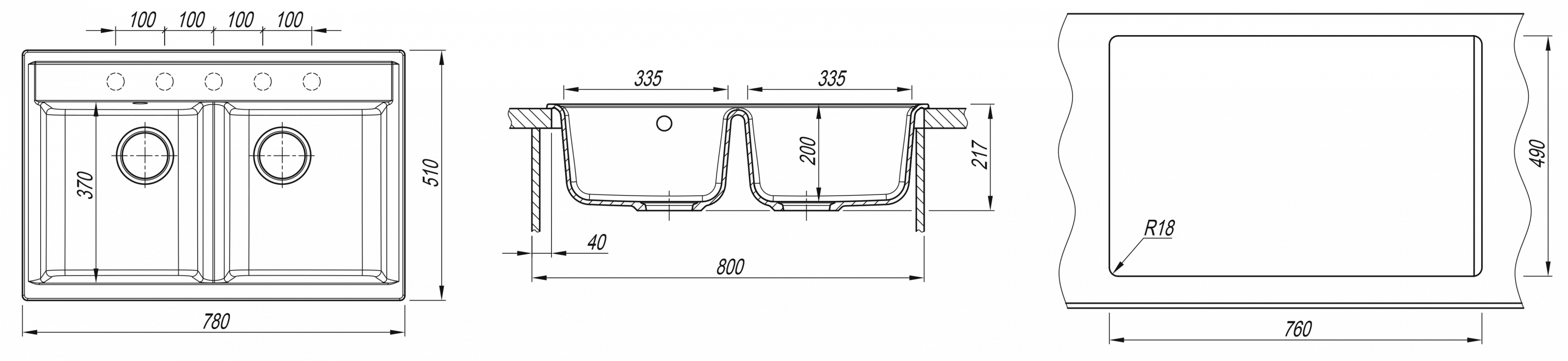 картинка Мойка для кухни Dr. Gans АСТРА-780 