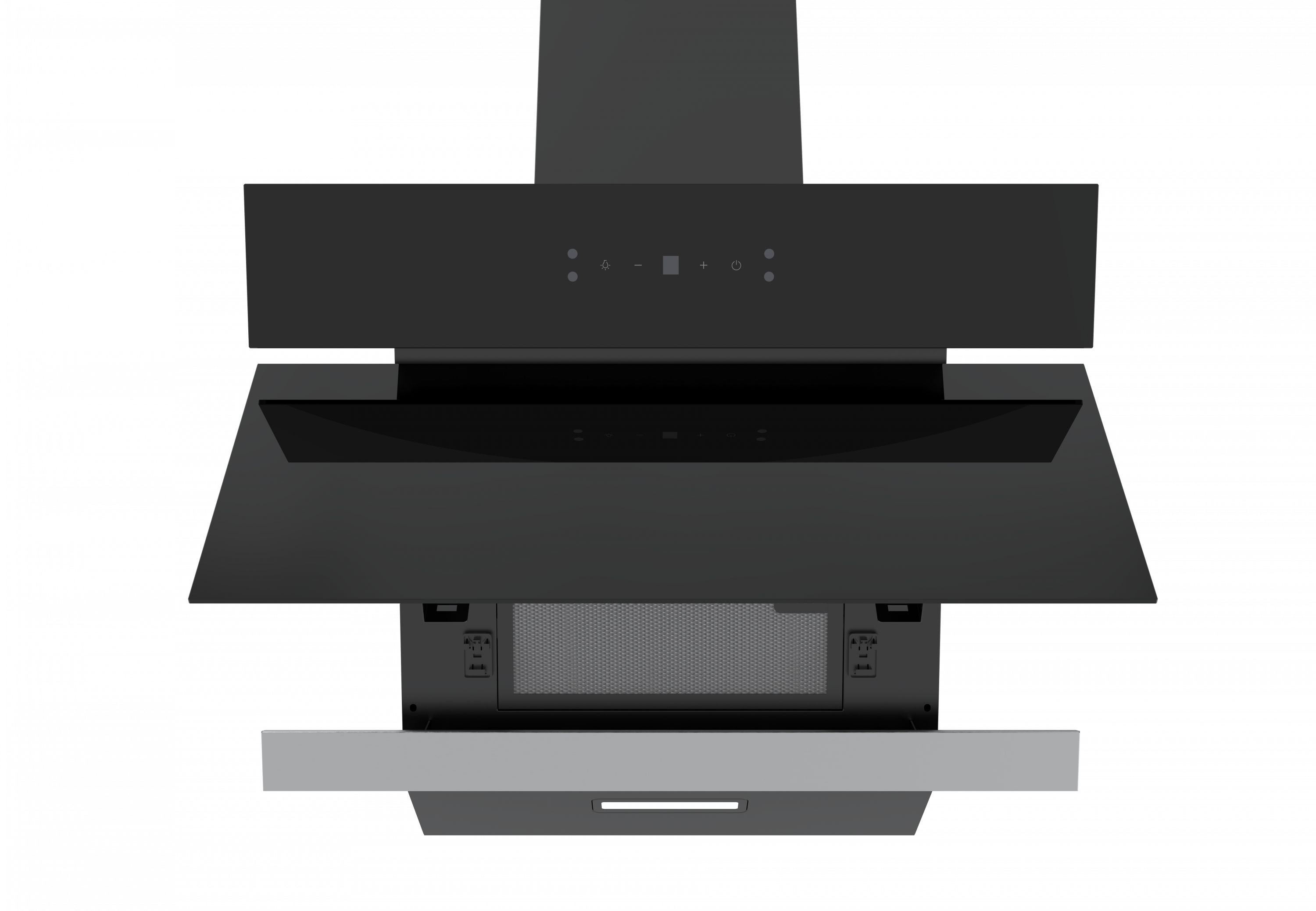 картинка Кухонная вытяжка наклонная Midea MH60AN364GB черная 