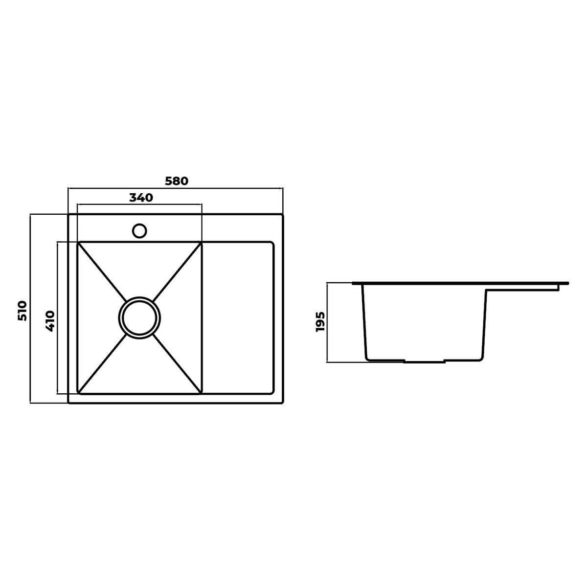 картинка Мойка для кухни Premial PR5851 (L) Swift Silk Brush 