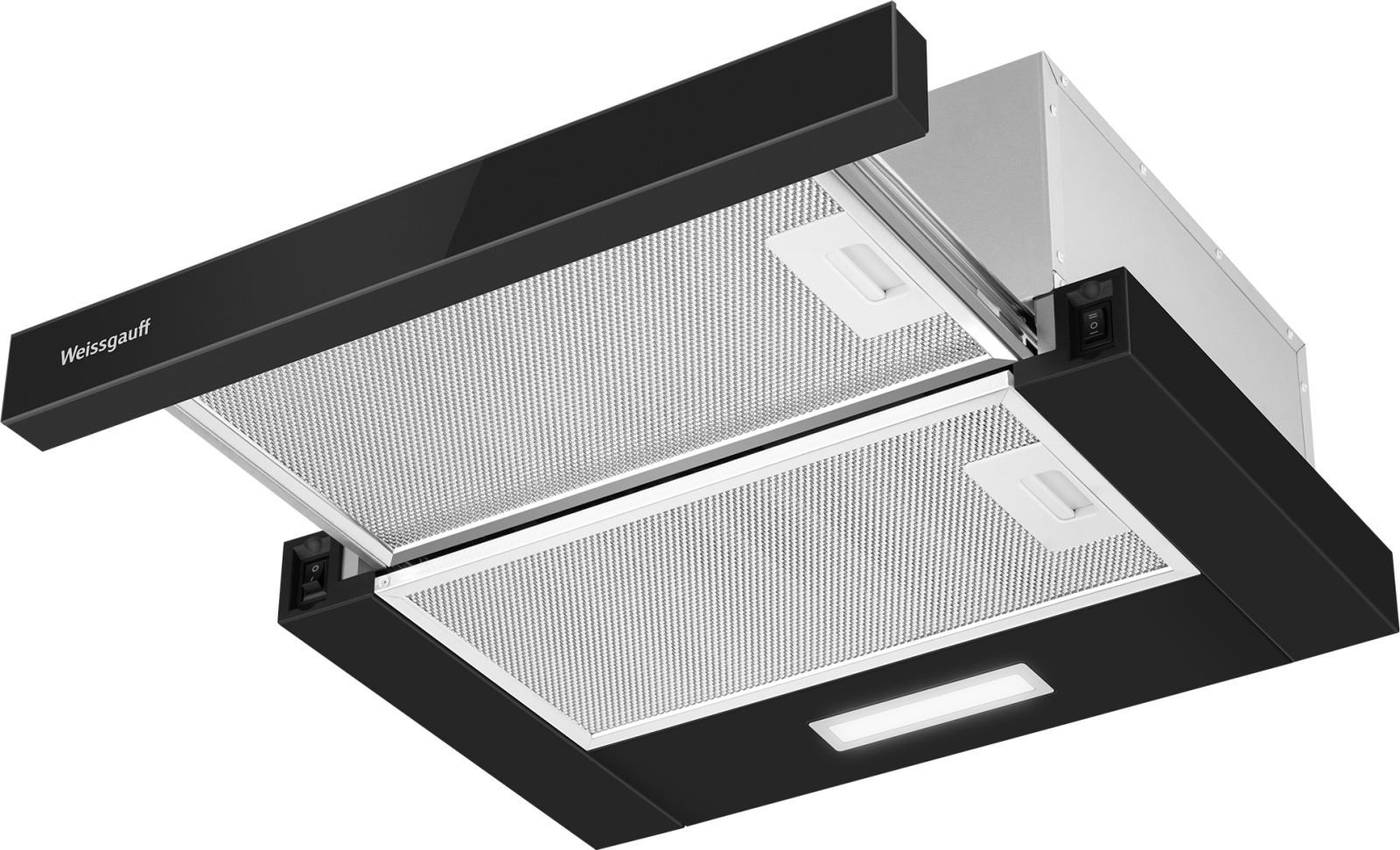 картинка Кухонная вытяжка Weissgauff TEL 450 Black Glass 