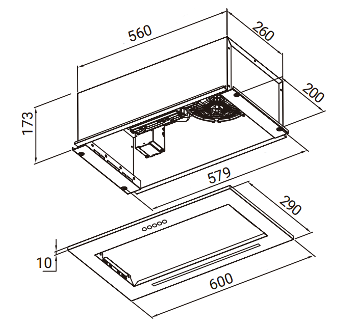 картинка Кухонная вытяжка Weissgauff Integra 850 PB IX 