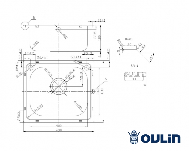 картинка |Discount| Мойка для кухни Oulin OL-203 