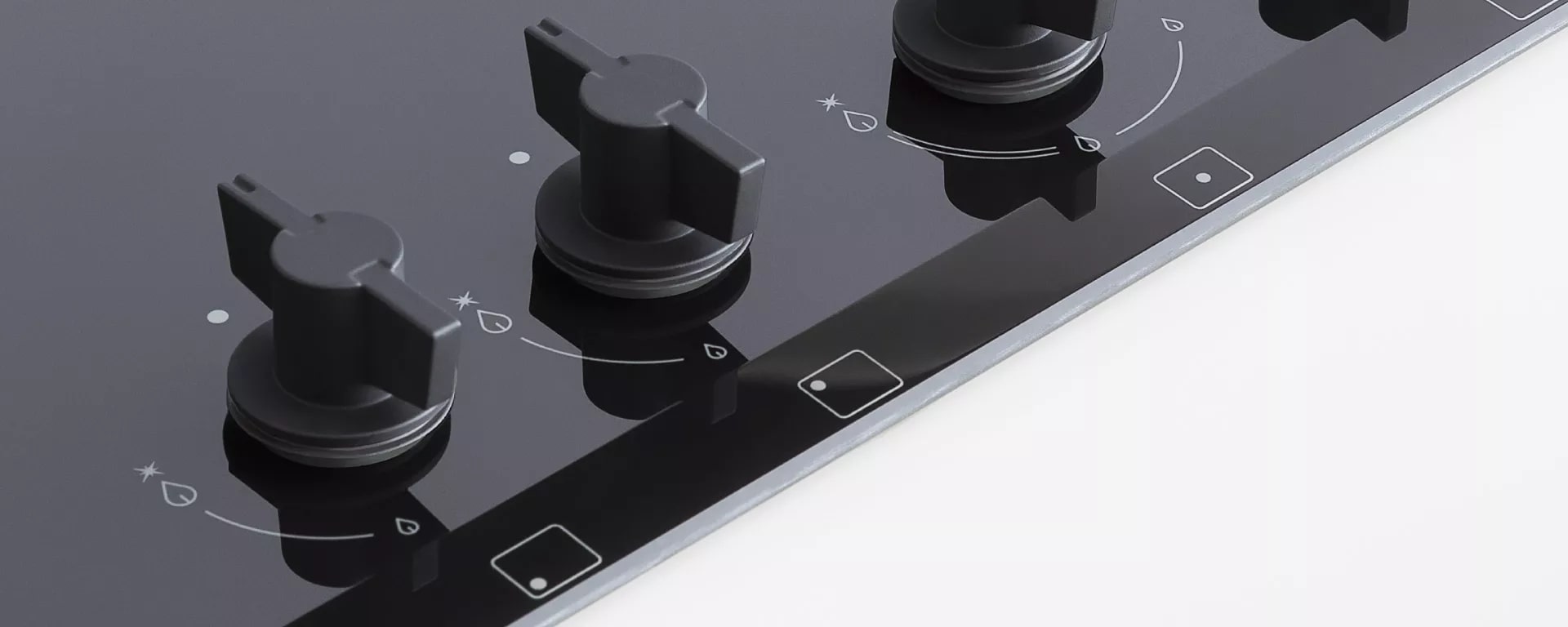 картинка Газ на стекле варочная панель Bertazzoni P604LMODGNE 