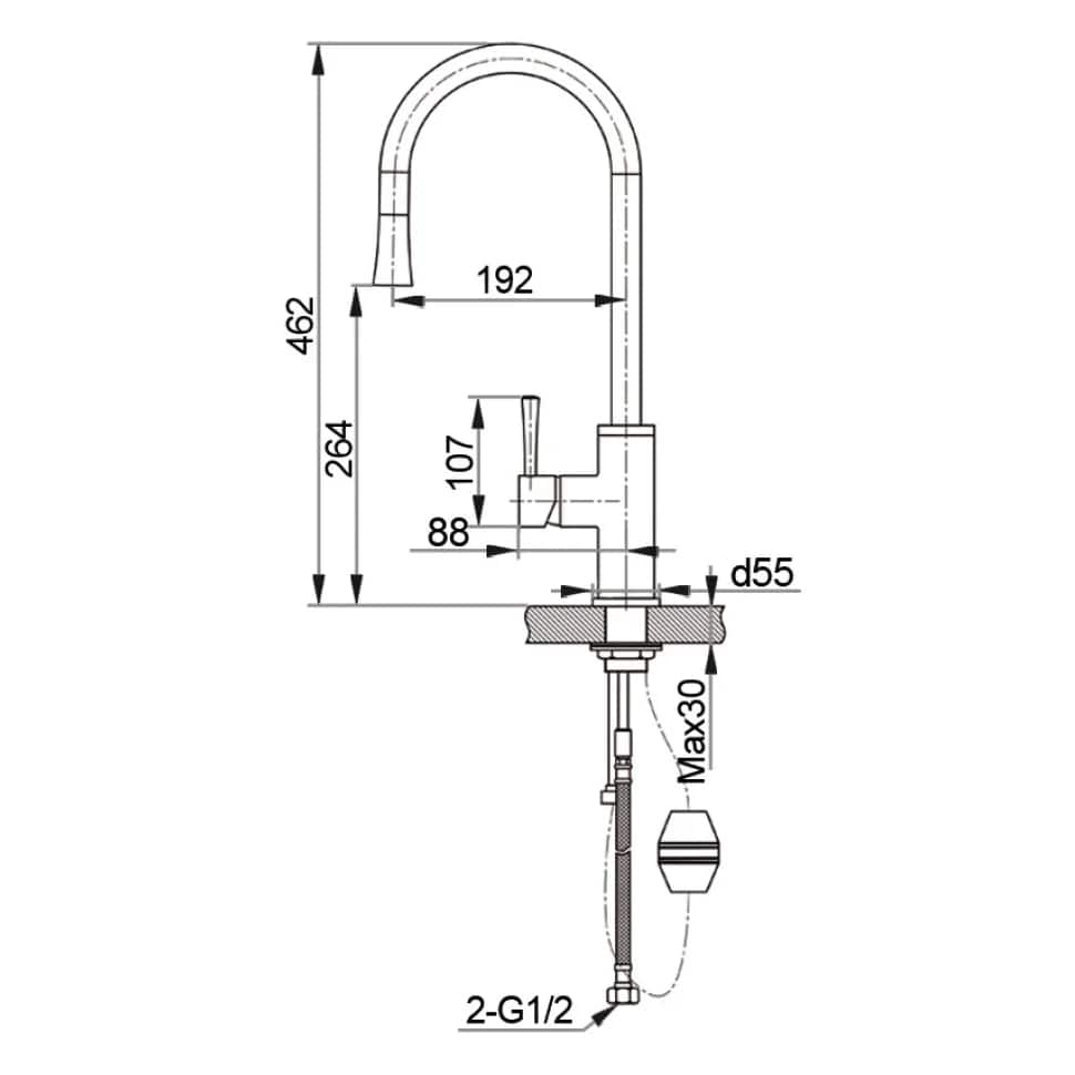 картинка Смеситель Granfest 7652 