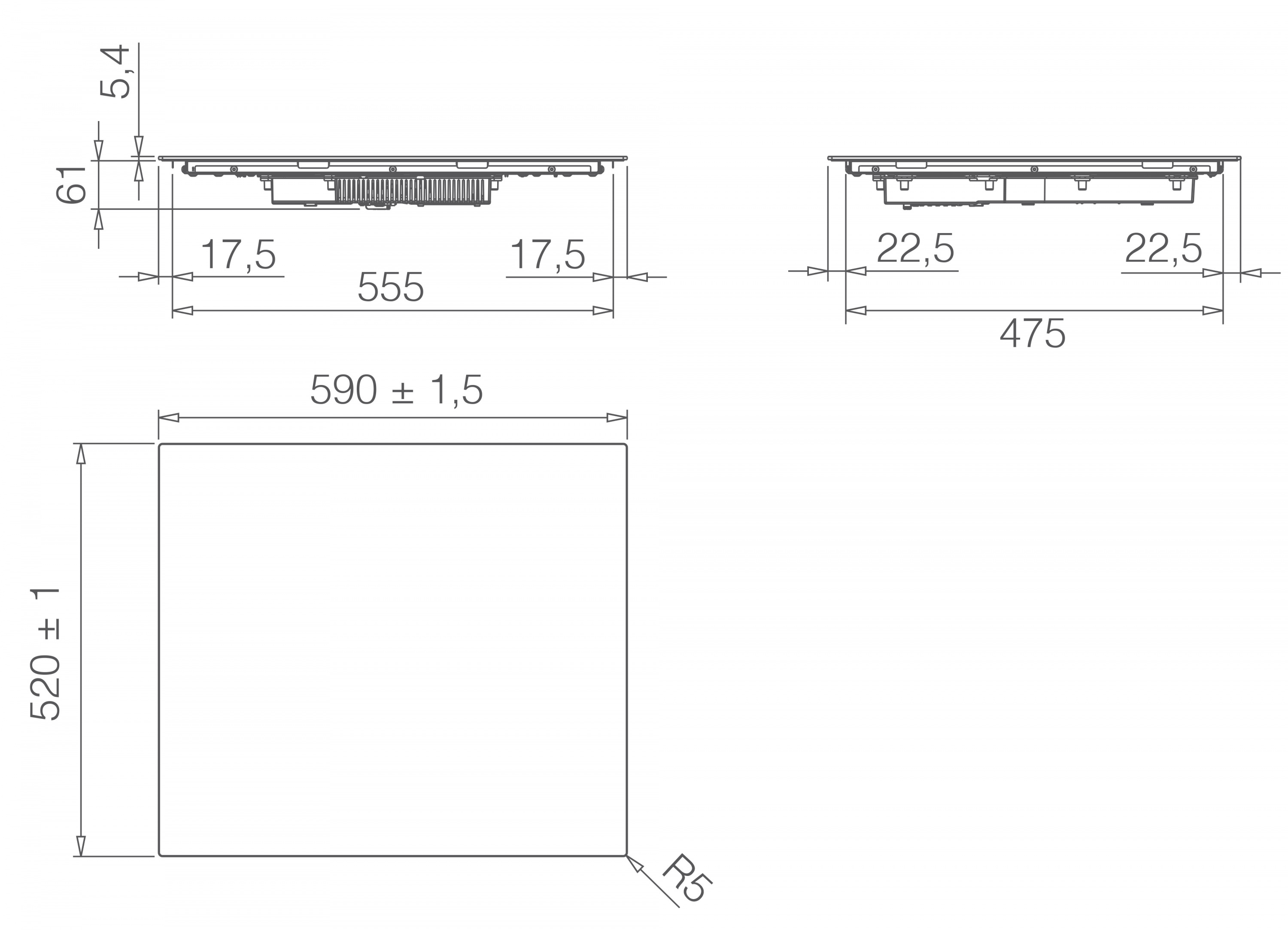 картинка Индукционная варочная панель Elica PRIMIS 604 BL 