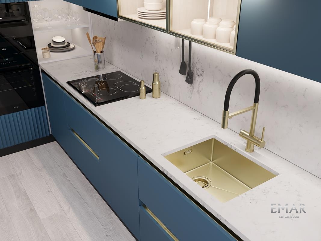 картинка Кухонная мойка Emar EMB-540(UN) PVD Matt Golden 