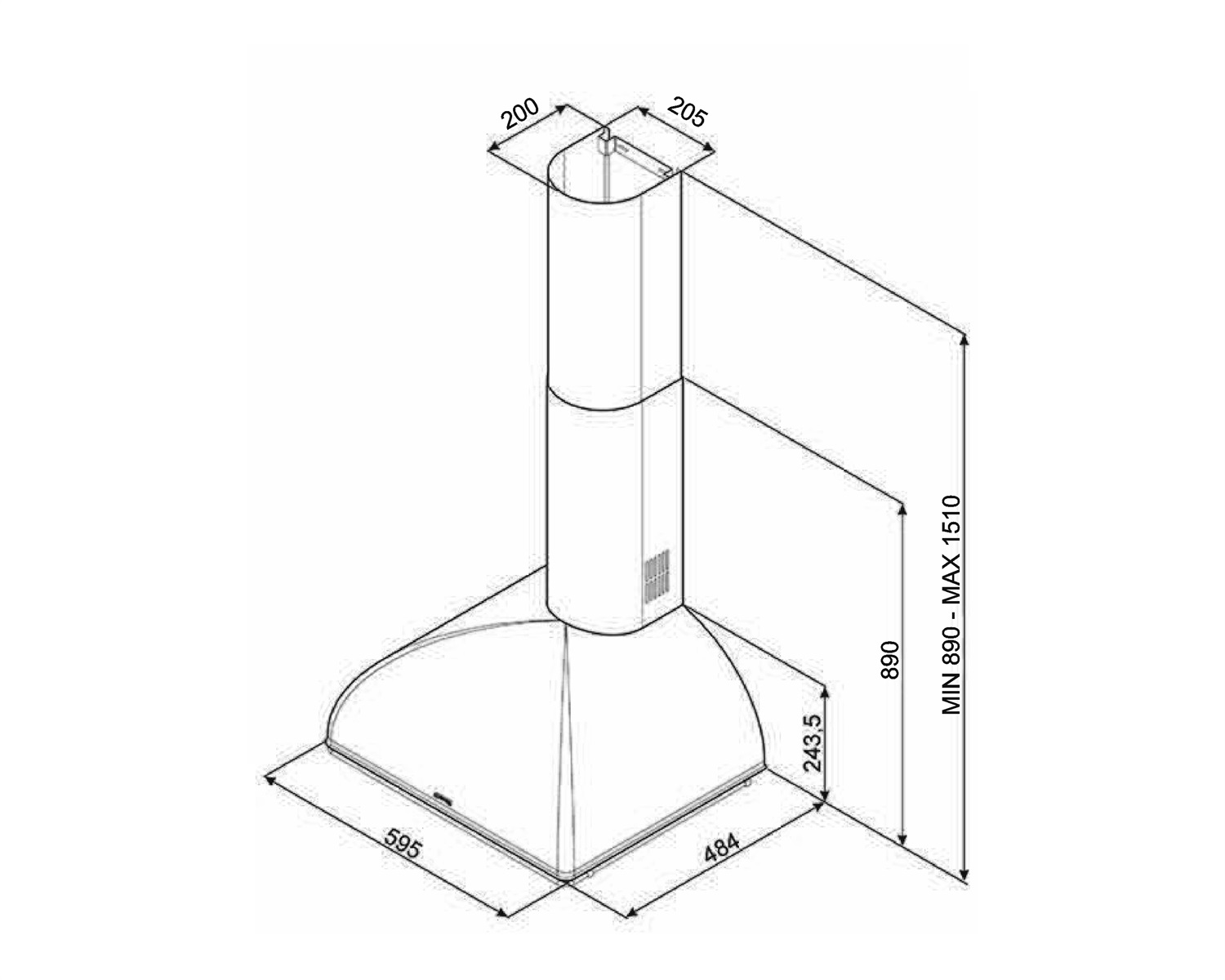 картинка Кухонная вытяжка Smeg KS59POE2 кремовый 