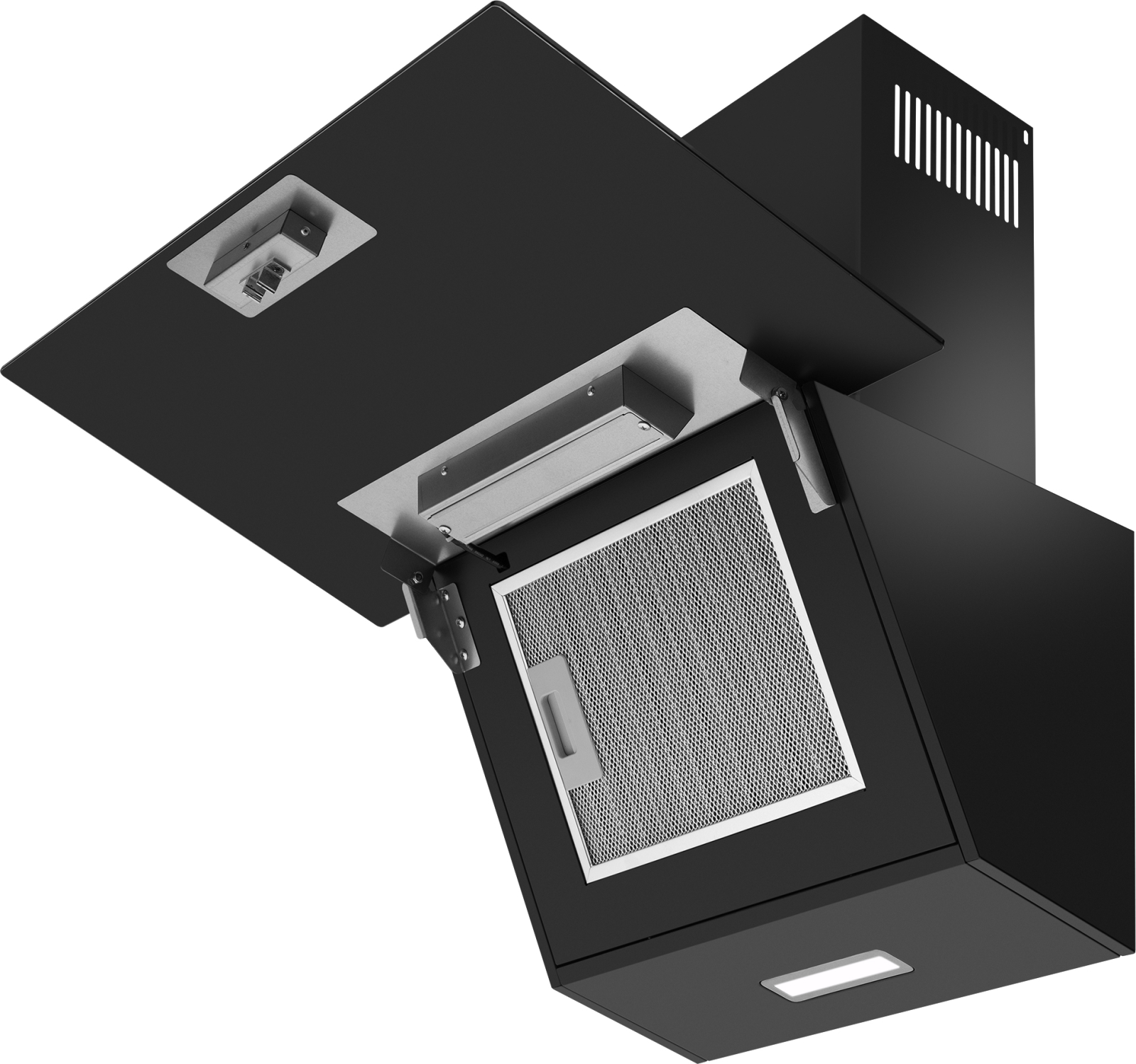 картинка Кухонная вытяжка Weissgauff Yota 600 Touch Black Glass 