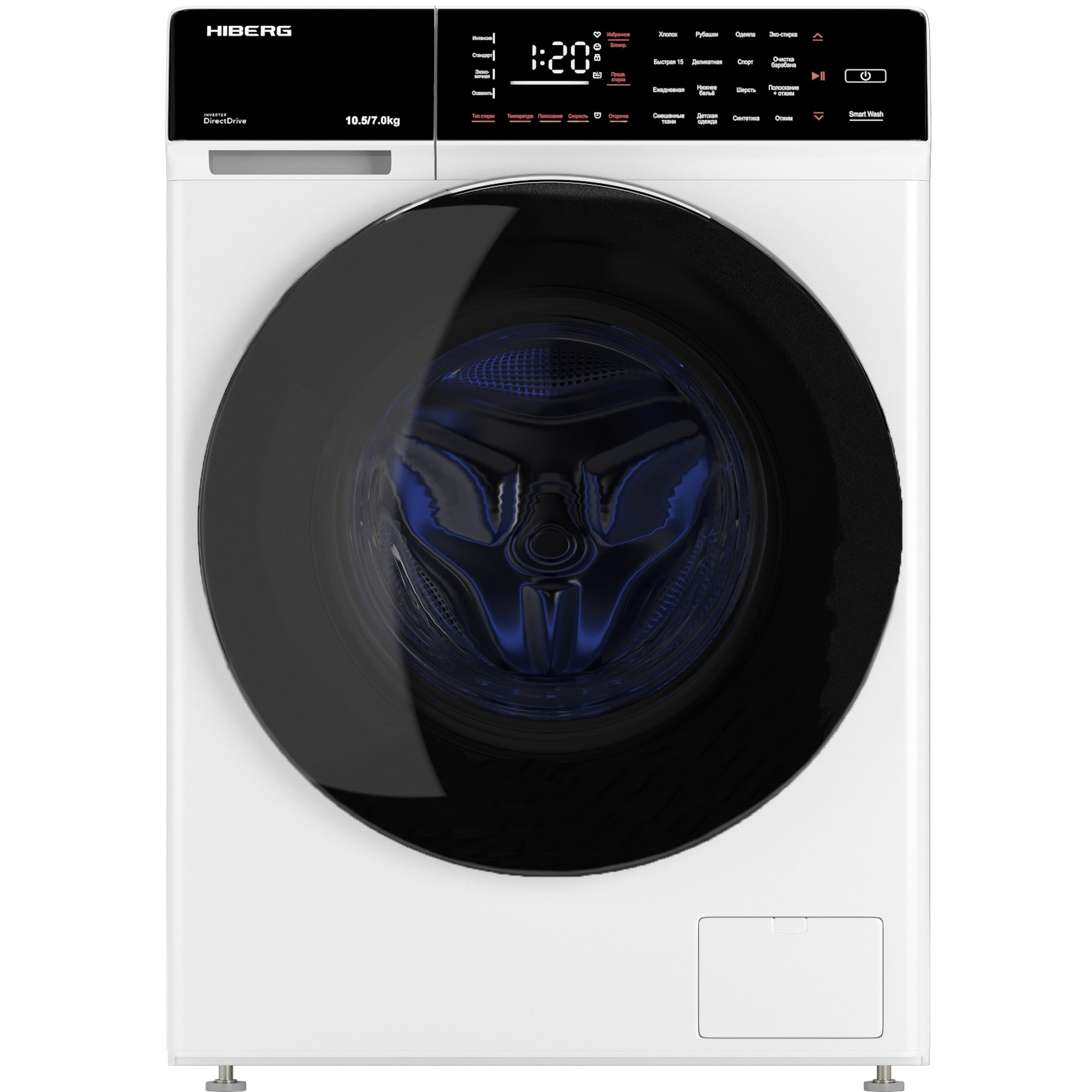 картинка Стиральная машина с сушкой Hiberg I-DDQ9 - 10714 W 