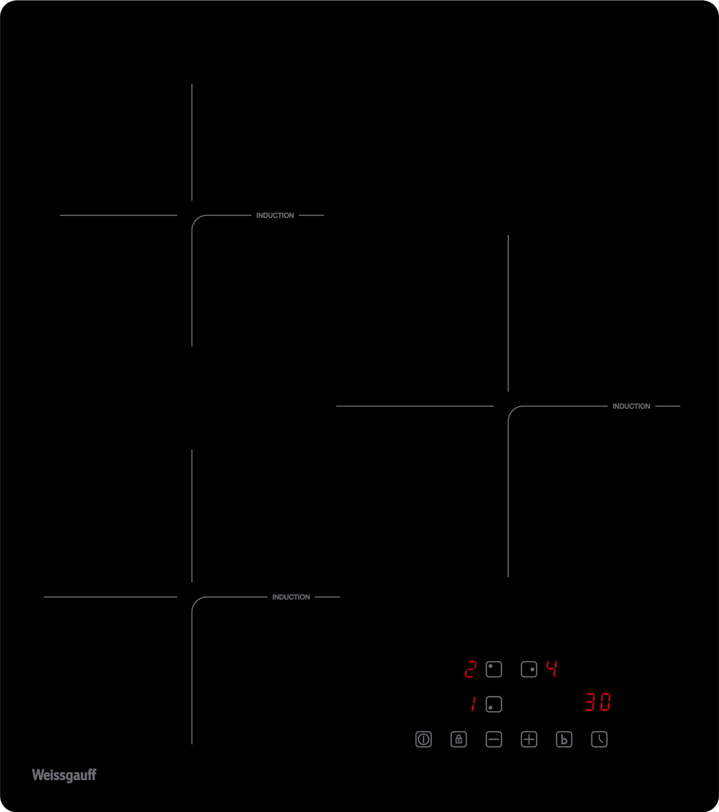 картинка Индукционная варочная панель Weissgauff HI 430 BA Cross 