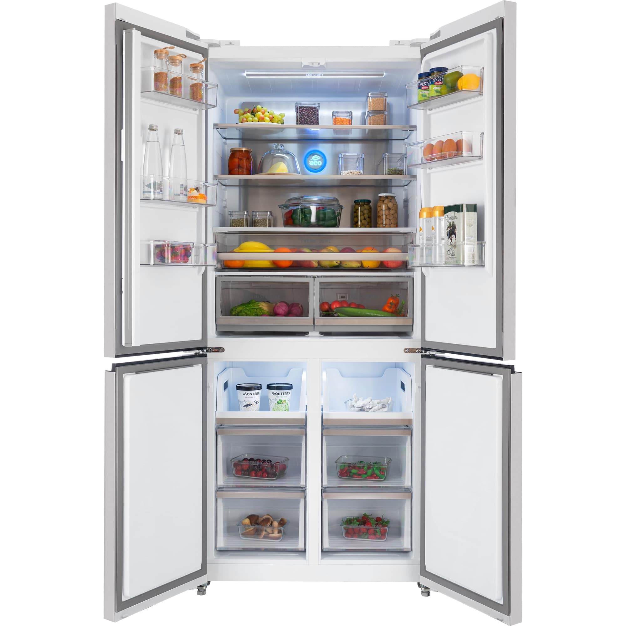 картинка Отдельностоящий холодильник Hiberg RFQ-600DX NFGW INVERTER  картинка Отдельностоящий холодильник Hiberg RFQ-600DX NFGW INVERTER