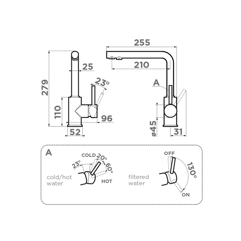 картинка Смеситель Omoikiri Nakagawa 2 Plus 