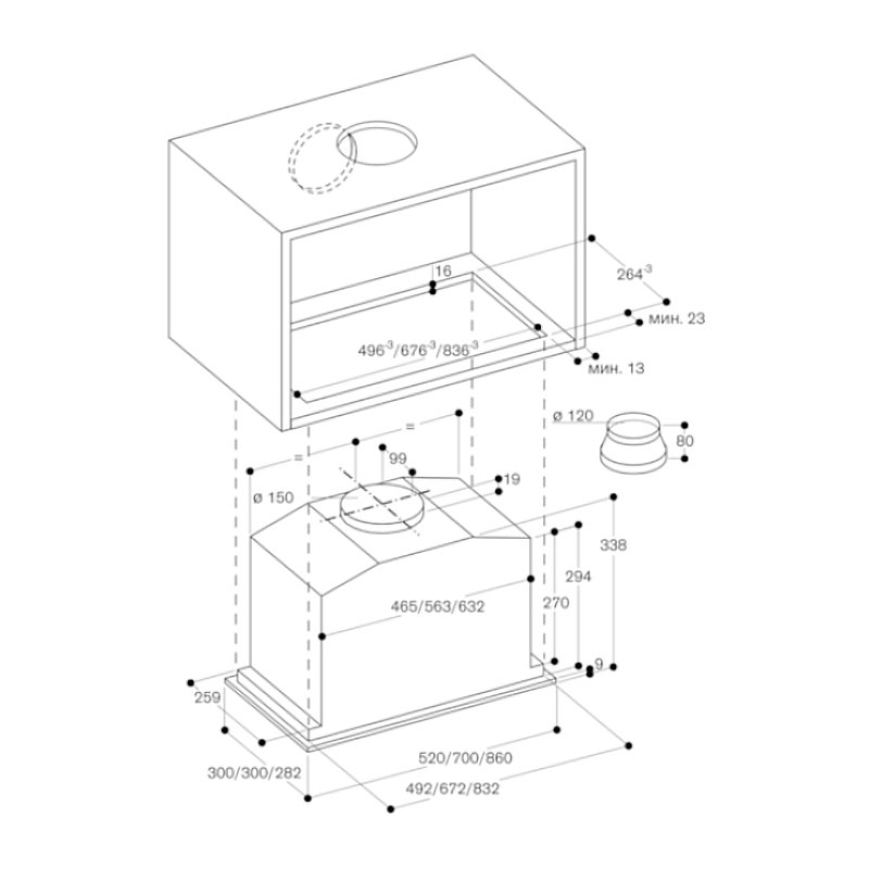 картинка Кухонная вытяжка Gaggenau AC200191 нержавеющая сталь 