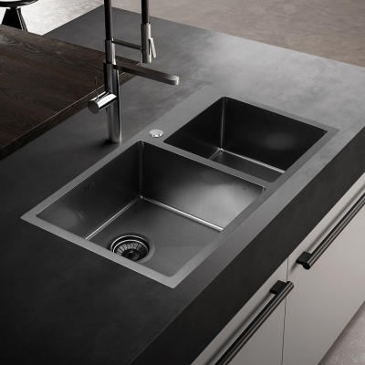 картинка Мойка для кухни Melana S7843HB PROFLINE графит  картинка Мойка для кухни Melana S7843HB PROFLINE графит