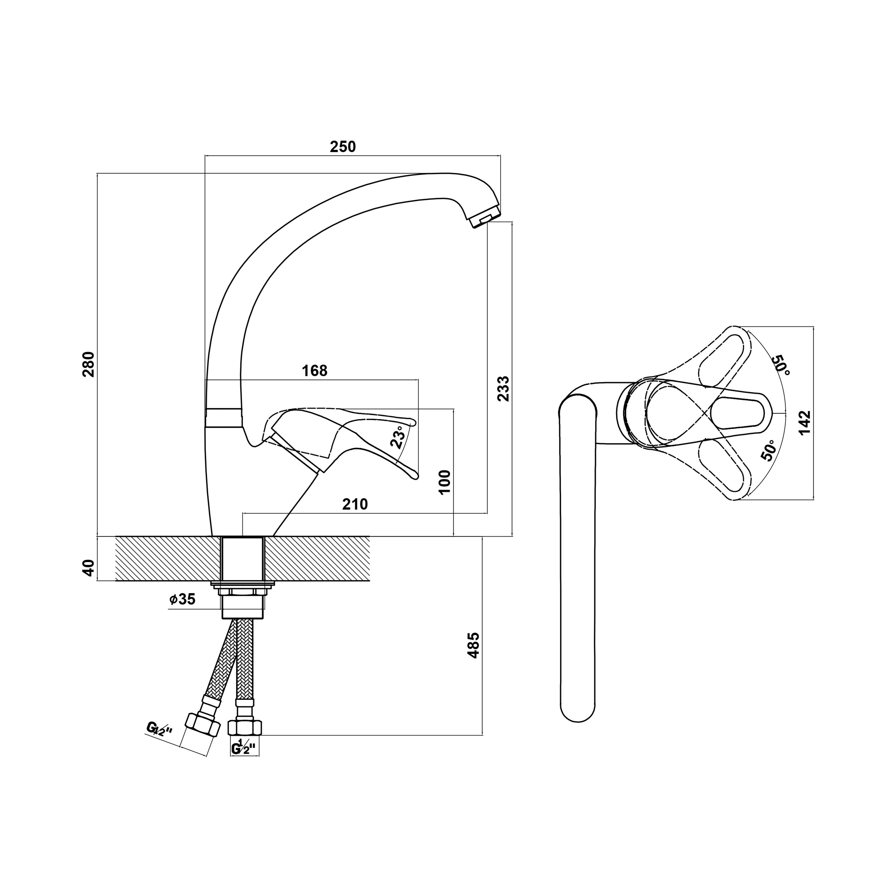 картинка Смеситель Florentina ОМЕГА FL 
