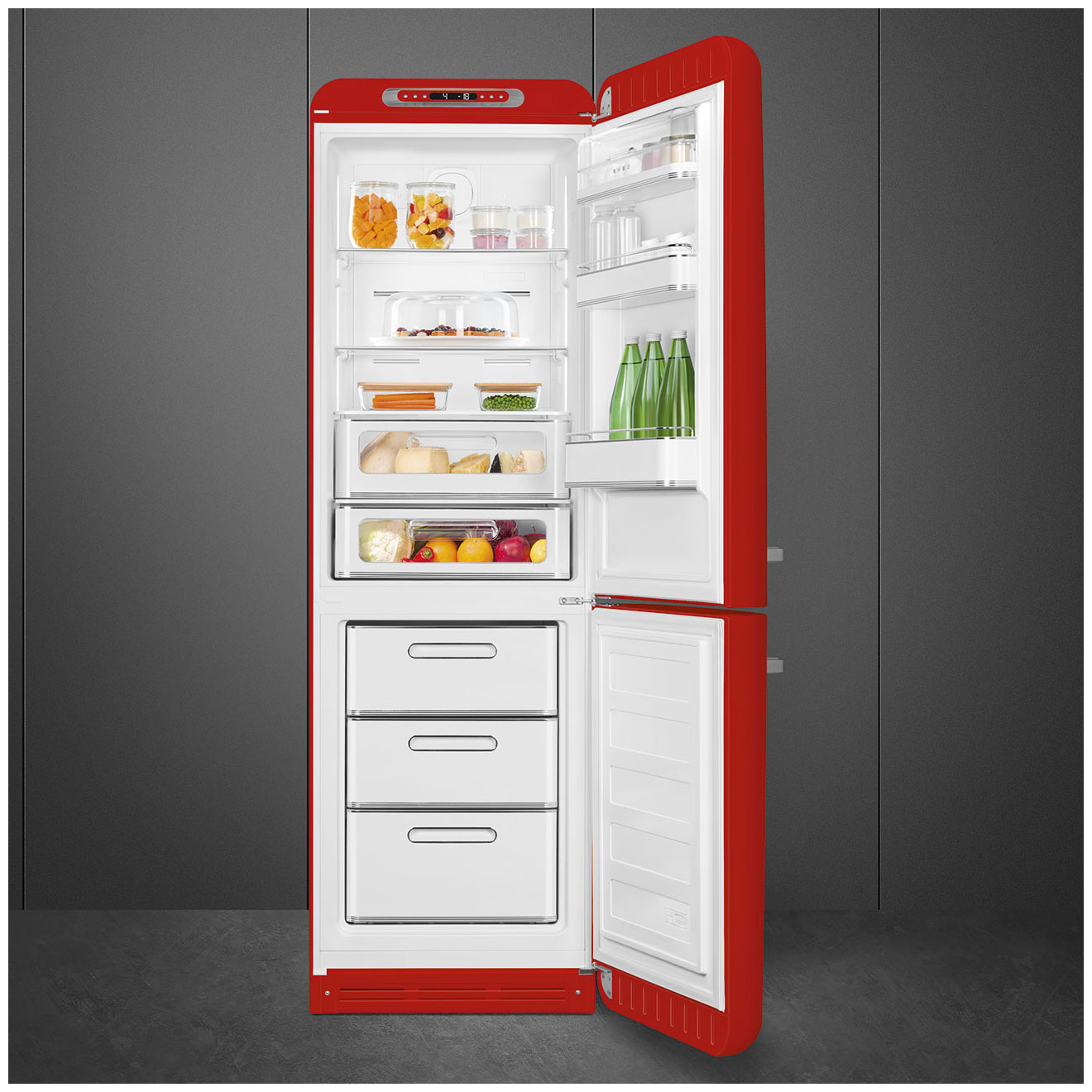 картинка Отдельностоящий холодильник Smeg FAB32RRD5  картинка Отдельностоящий холодильник Smeg FAB32RRD5