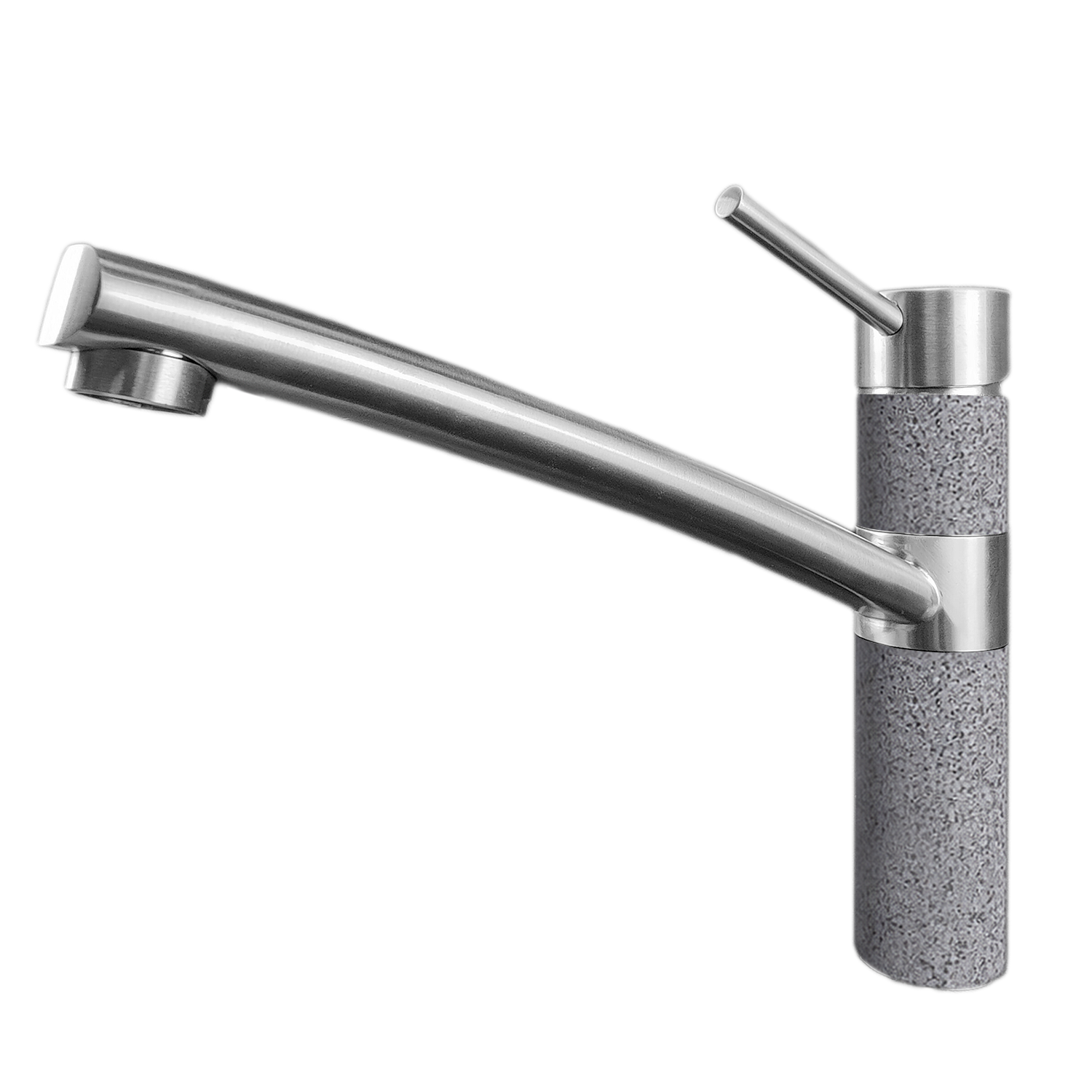 картинка Смеситель Gerdamix RIDO серый (DG-203) 