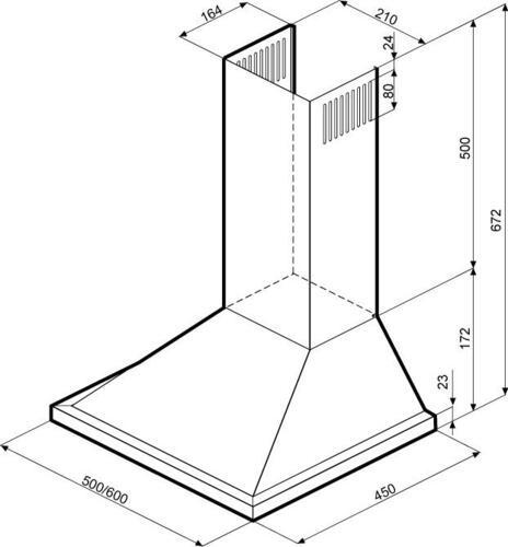картинка Кухонная вытяжка Krona BELLA 500 WHITE PUSH BUTTON 