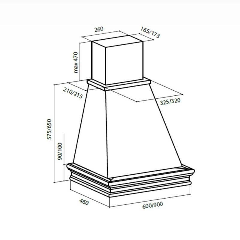 картинка Кухонная вытяжка Lex VERONA 600 IVORY 