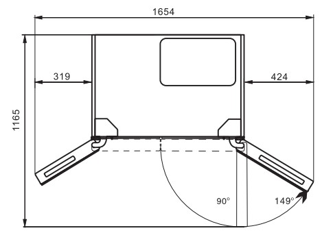 картинка Отдельностоящий холодильник Hiberg RFS-650DX NFGB INVERTER 