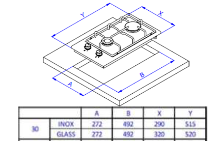 картинка Газовая варочная панель Weissgauff HGG 320 BGRV 
