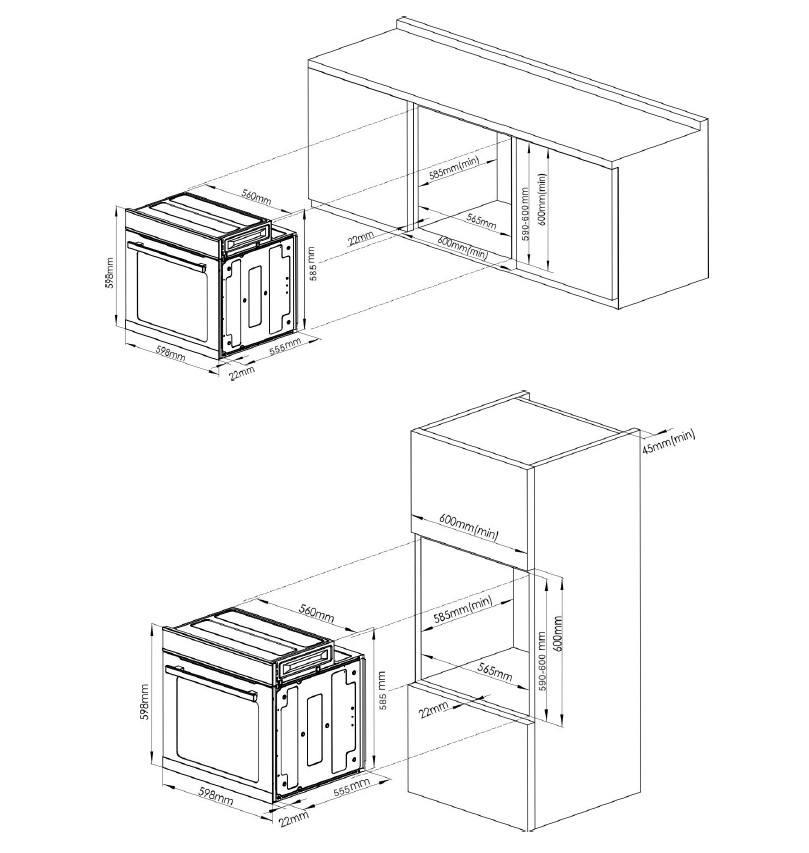 картинка Электрический духовой шкаф Vard VON441X черный 