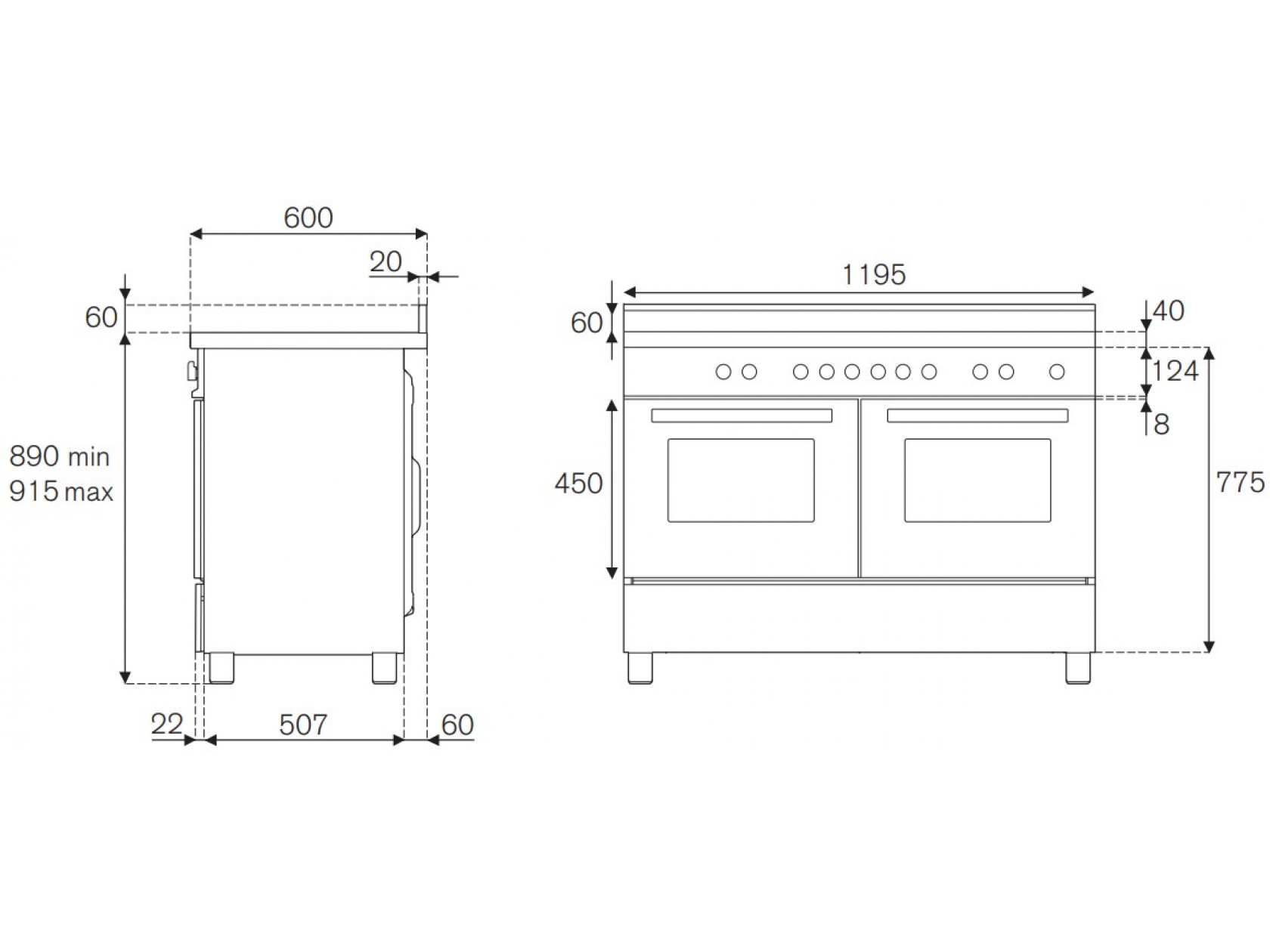 картинка Электрическая кухонная плита Bertazzoni HER125I2EXT 