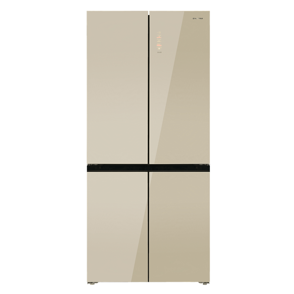 картинка Полувстраиваемый холодильник Maunfeld MFF190NFDBG бежевый 