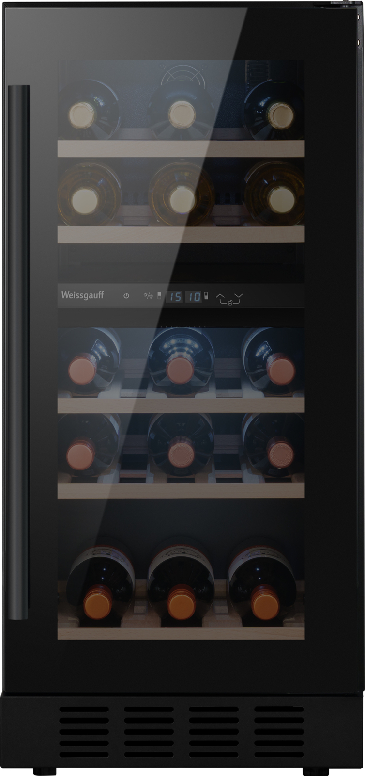 картинка Встраиваемый винный шкаф Weissgauff WWCI-26 DB DualZone 
