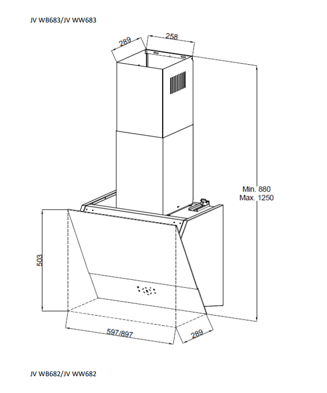 картинка Кухонная вытяжка Jacky's JV WW683 