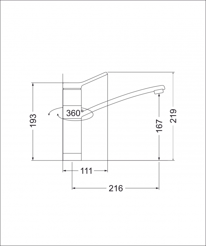 картинка Смеситель Emar EC-3011S  картинка Смеситель Emar EC-3011S