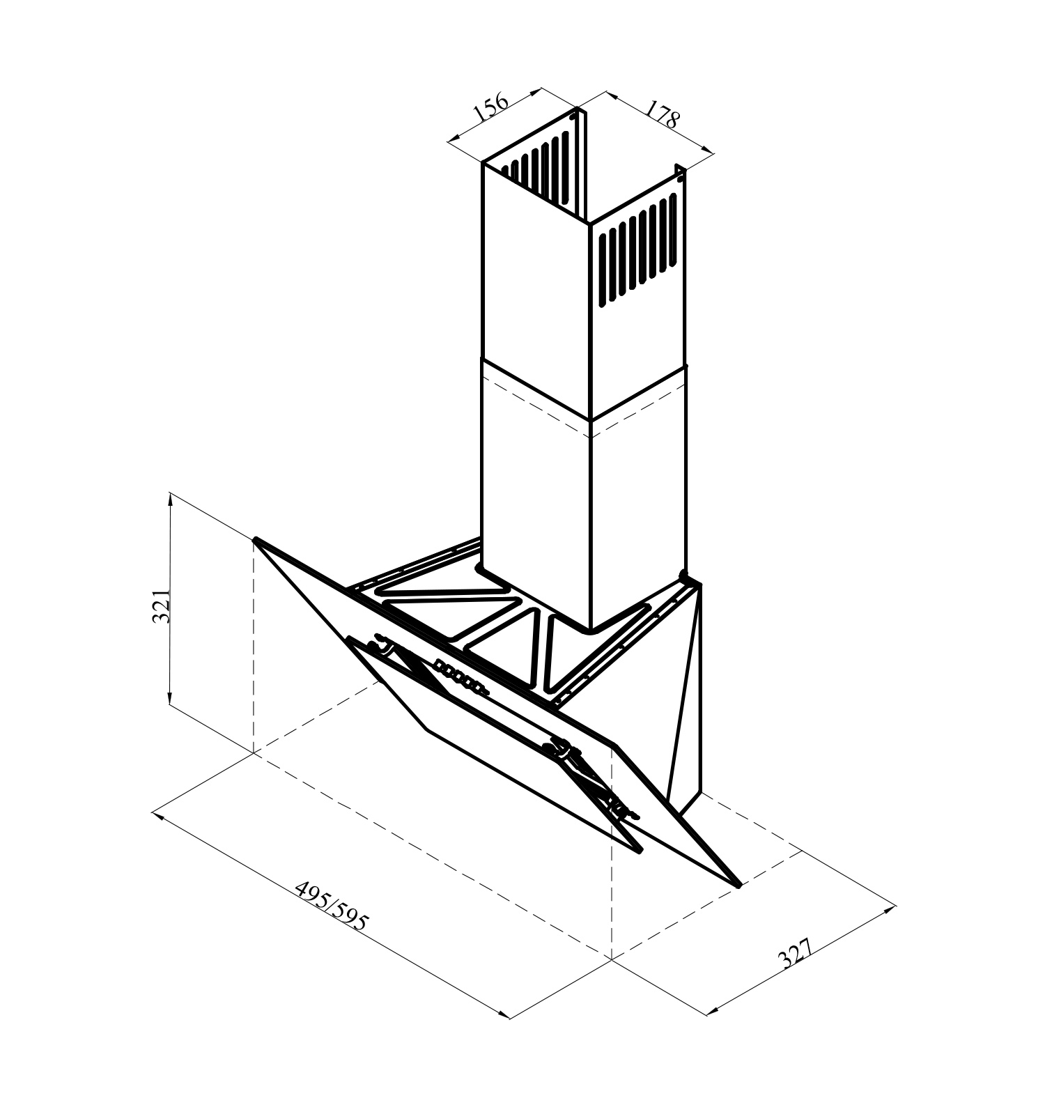 картинка Кухонная вытяжка Lex MIRA 500 WHITE 