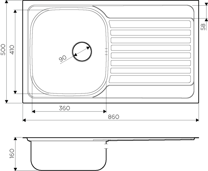 картинка Мойка Omoikiri KASHIOGAWA-86-IN 