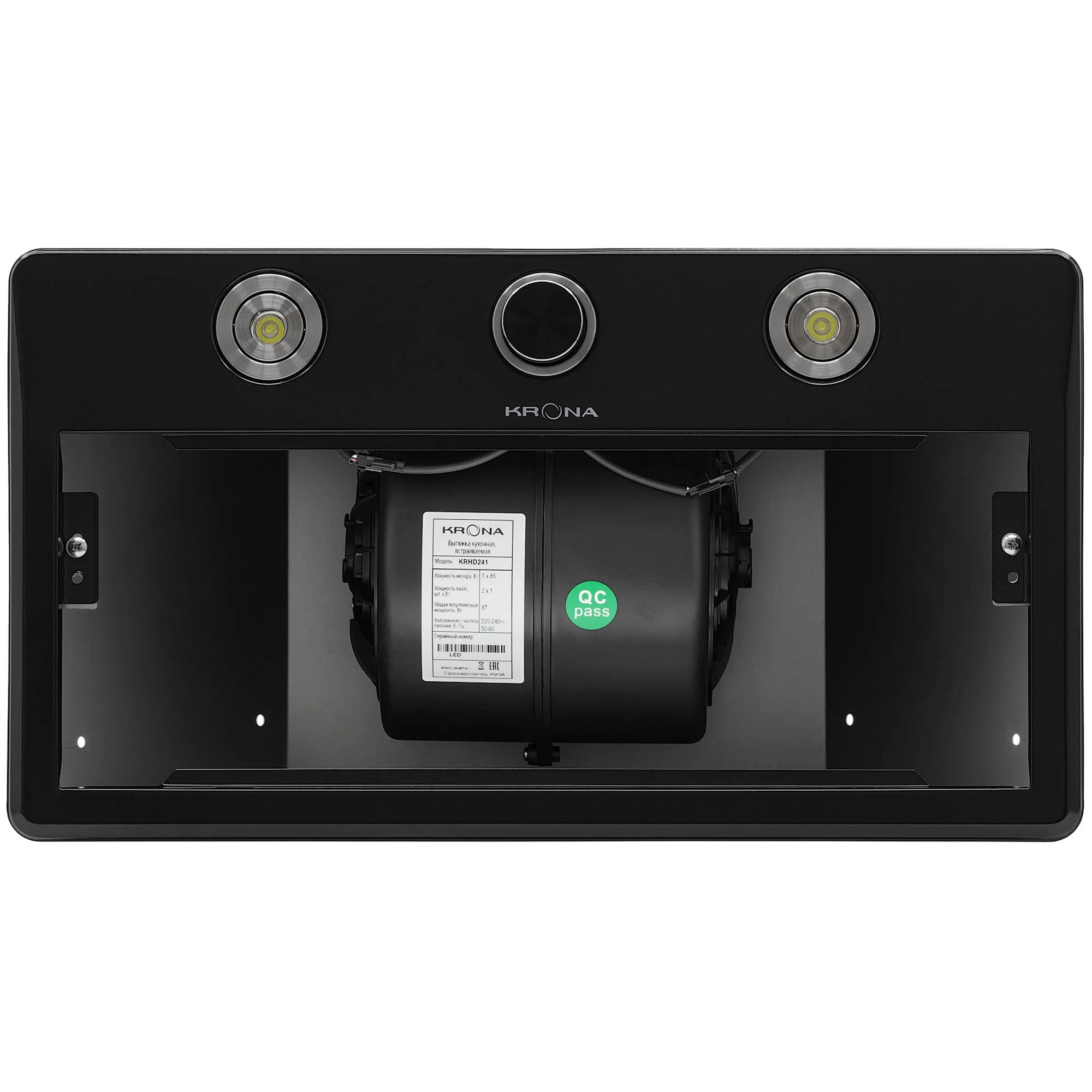 картинка Кухонная вытяжка Krona SVEN 600 black one knob 