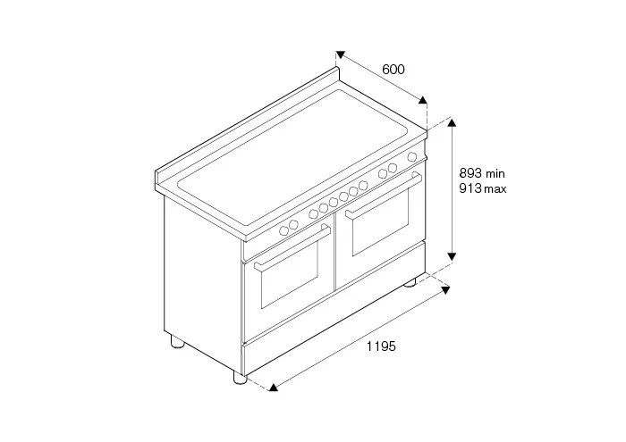 картинка Комбинированная кухонная плита Bertazzoni HER126G2EXT 