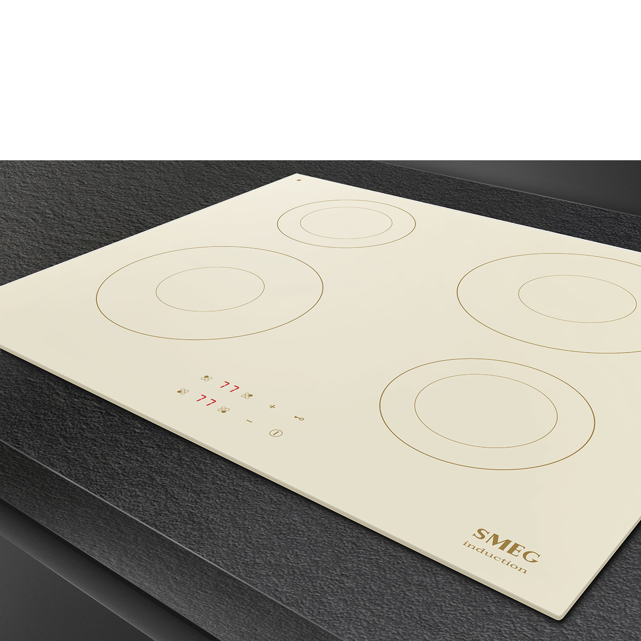 картинка Индукционная варочная панель Smeg SI2641DP кремовый 