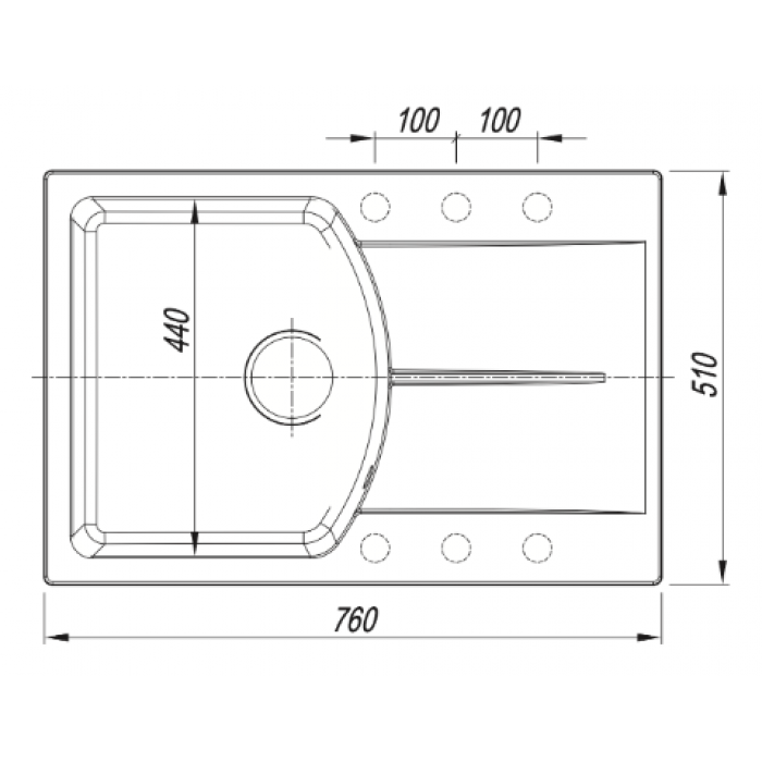 картинка Мойка для кухни Florentina ПАОЛА 760 