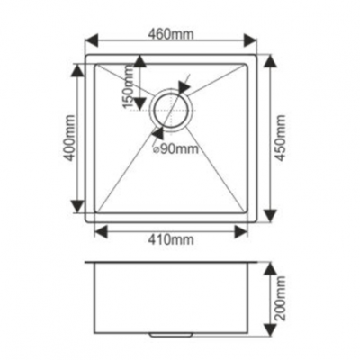 картинка Мойка для кухни Melana D4645H PROFLINE сатин 
