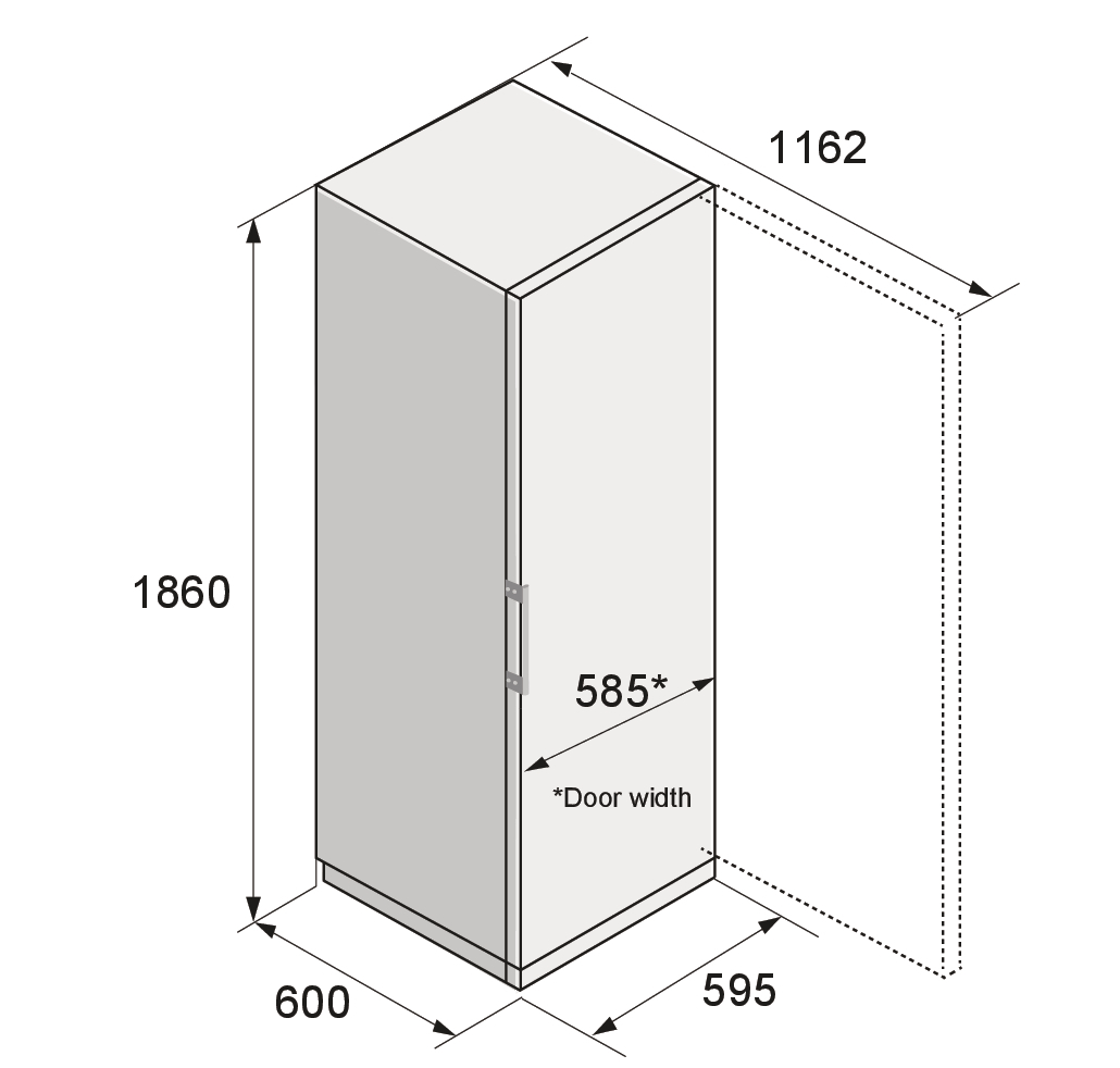 картинка Полувстраиваемая морозильная камера Asko RFF586KNCB1 черная 