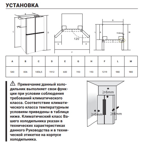 картинка Полувстраиваемый холодильник Hiberg RFQ-600DX NFGС inverter серый 