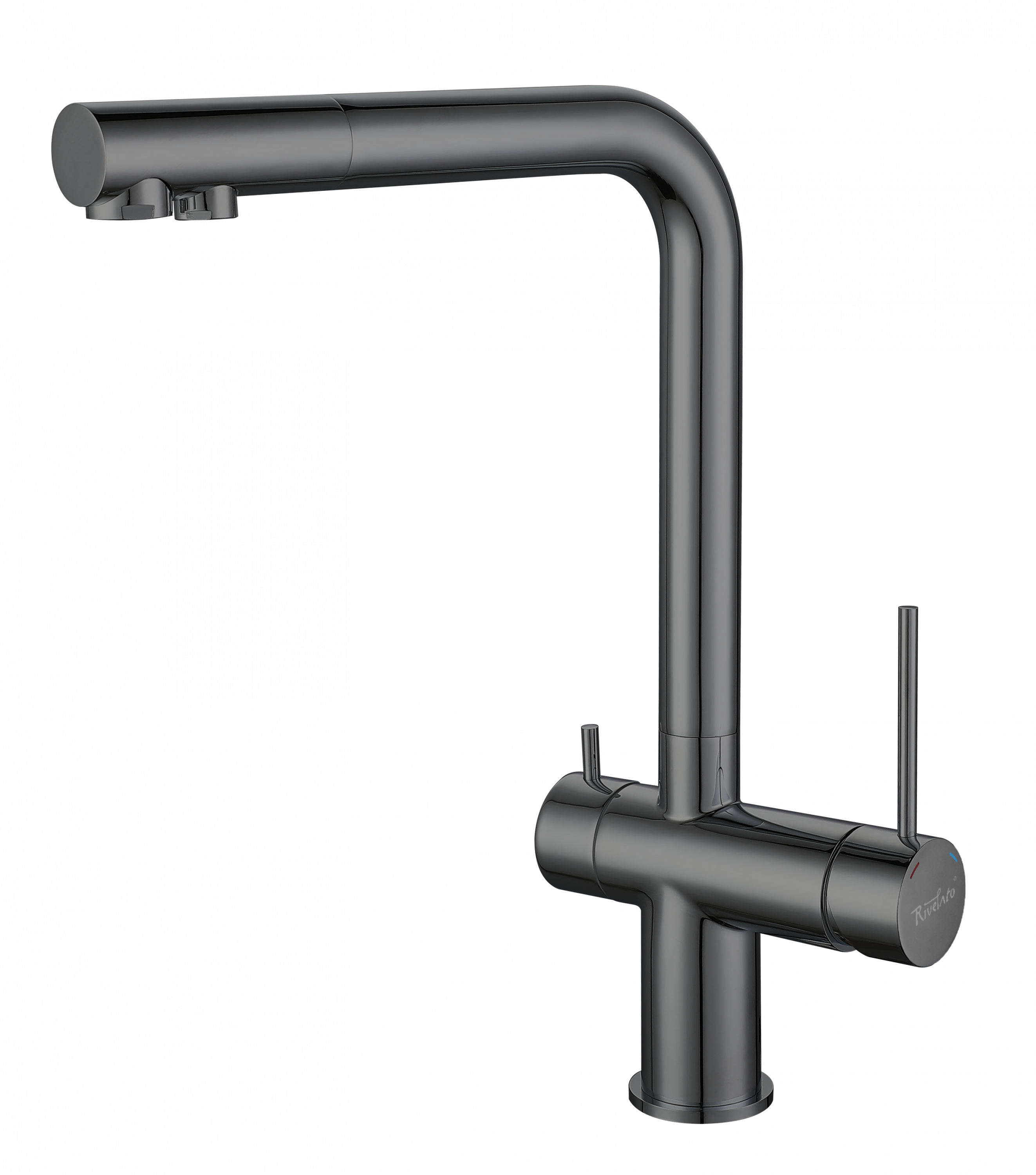 картинка Смеситель Rivelato Lugano PVD black 