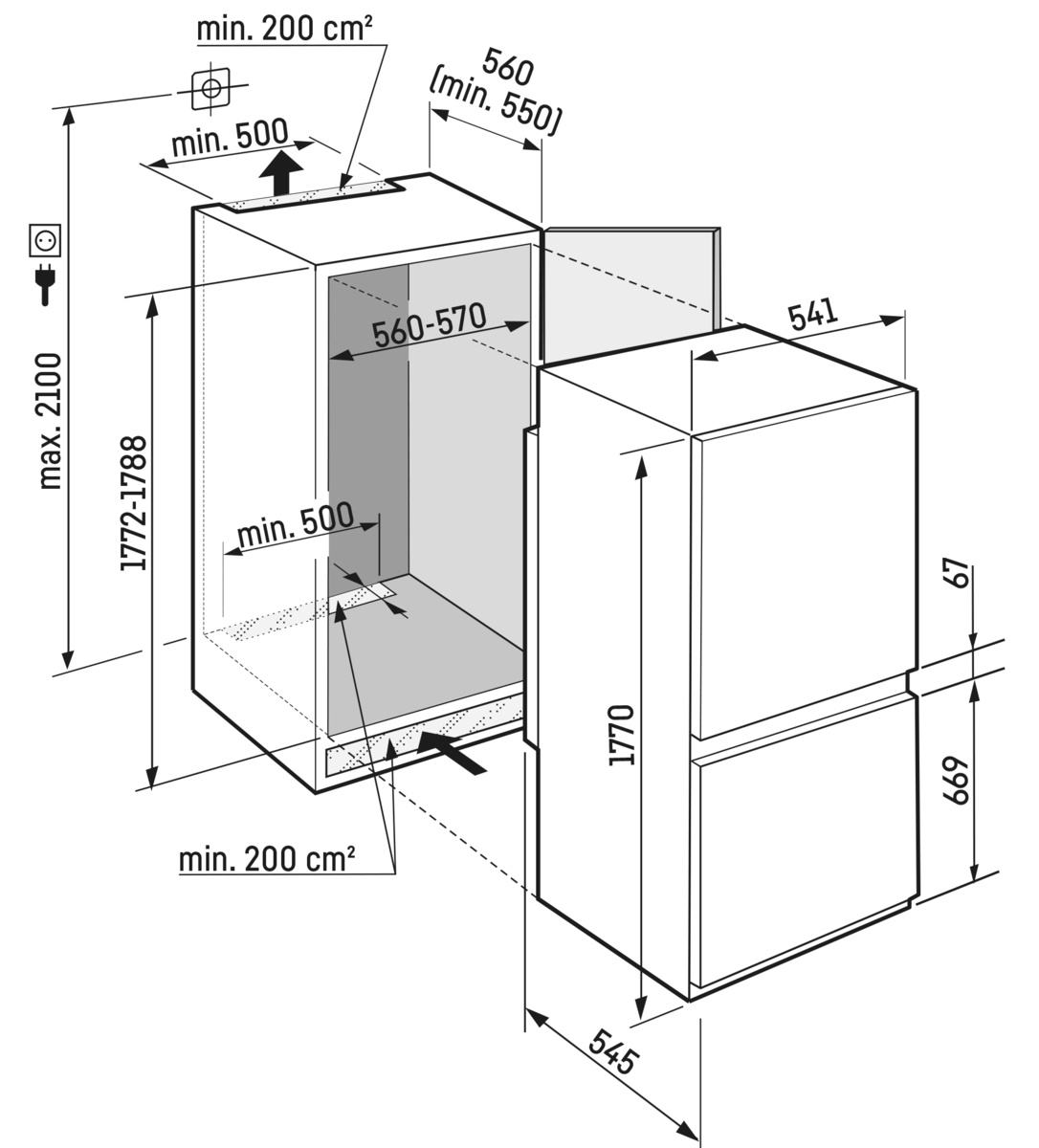 картинка Встраиваемый холодильник Liebherr ICNSF 5103-22 001 
