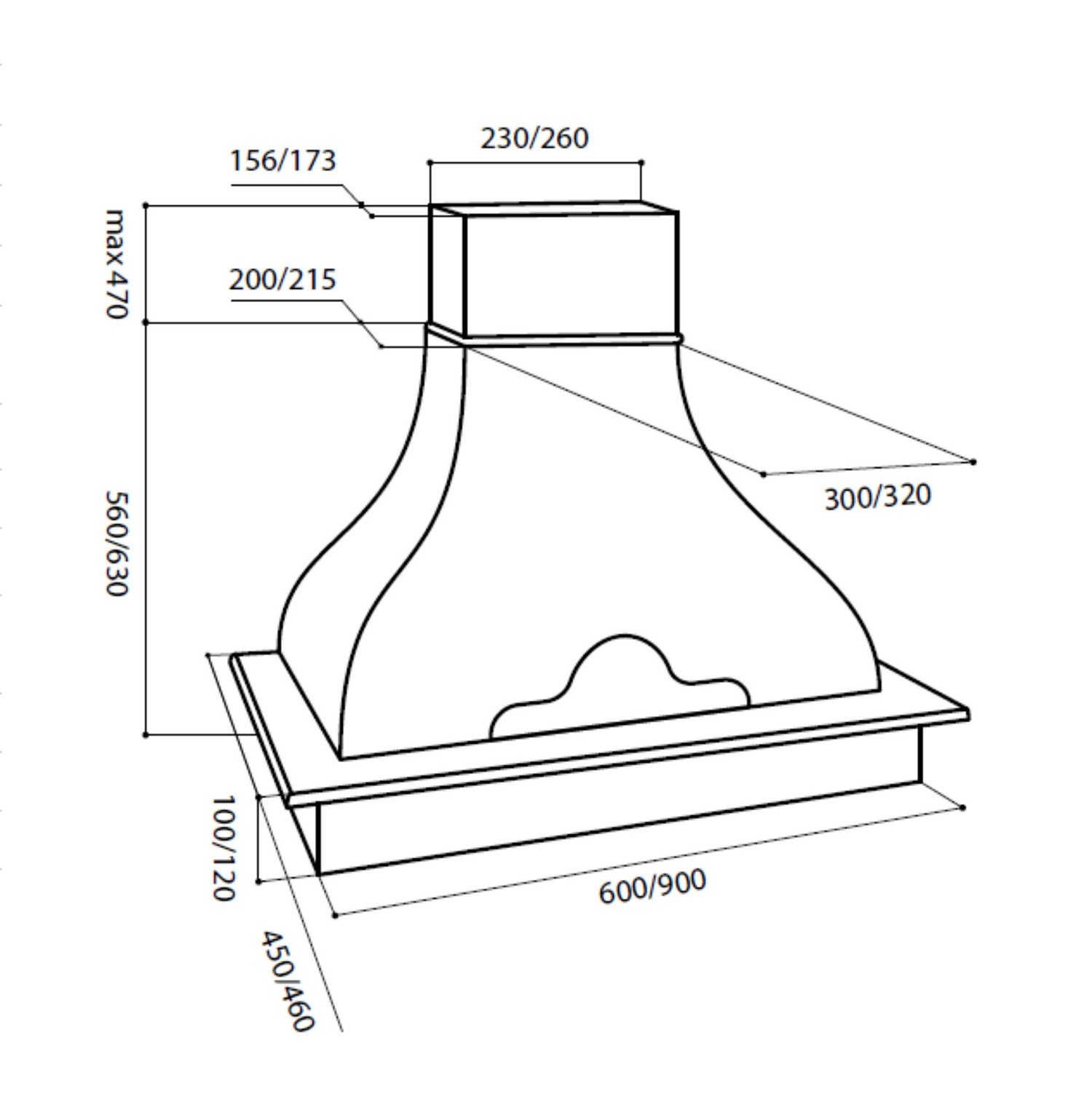 картинка Кухонная вытяжка Lex NAPOLI 600 WHITE 